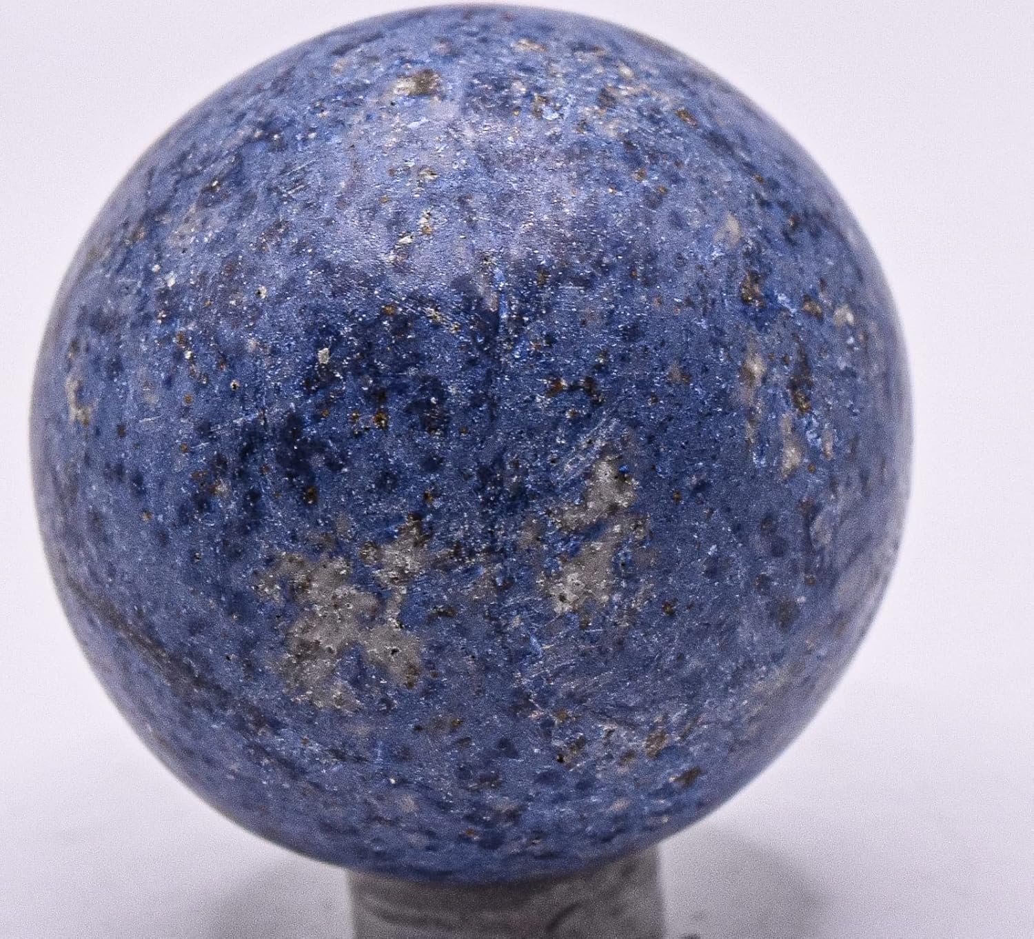 43mm Rich Blue Dumortierite Decor Sphere with Stand - Peru