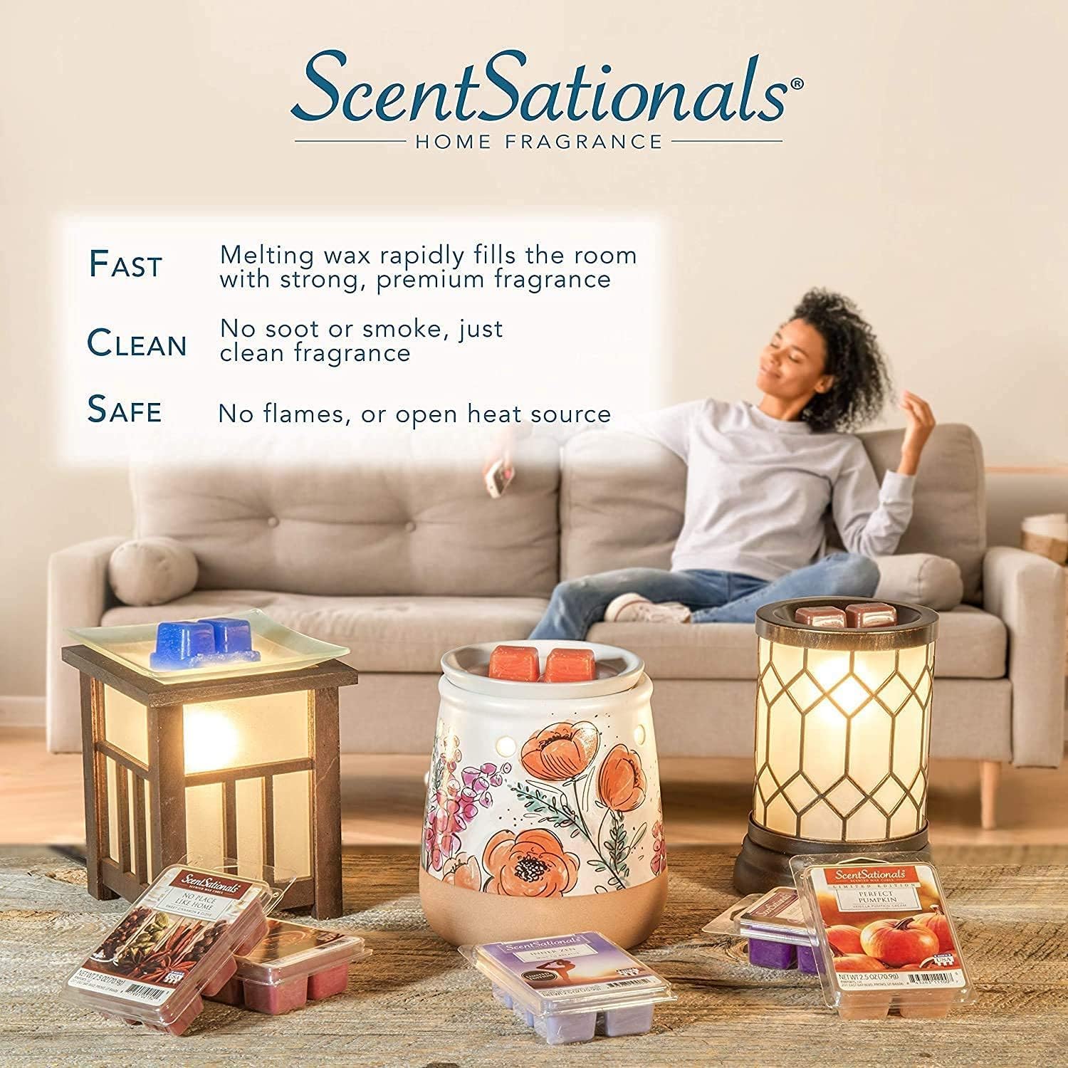 Scentsationals Wax Melts - Perfectly Pine Scented Fragrance - 24 Cubes Pack