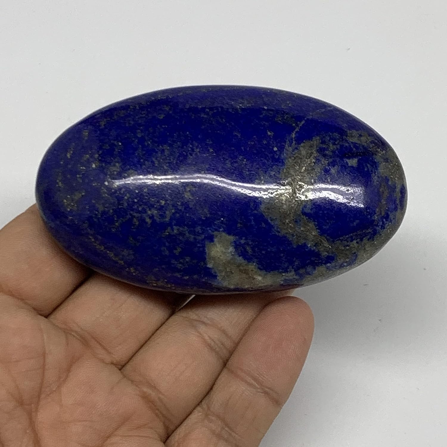 1392g Natural Blue Lapis Lazuli Palm Stone from Afghanistan