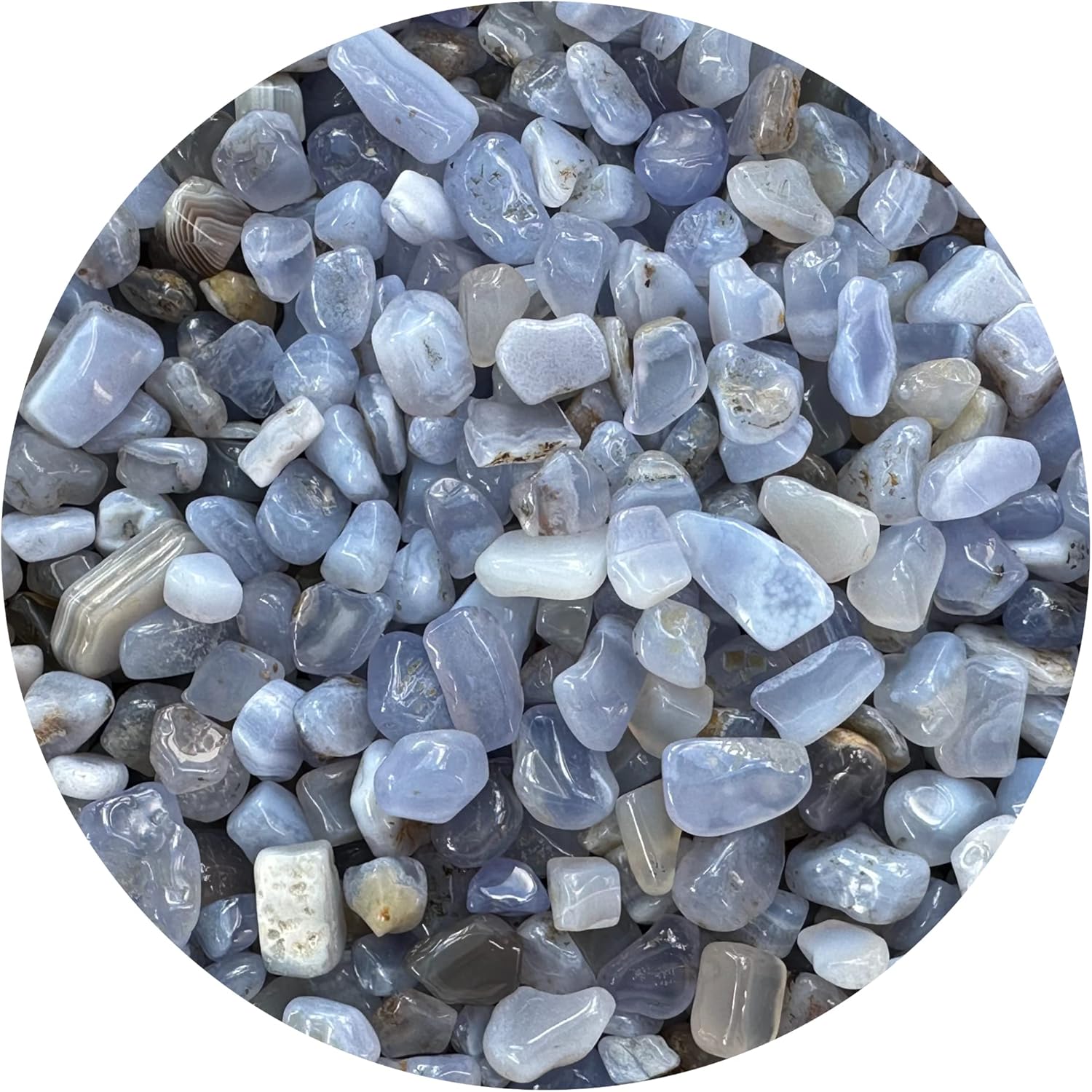Blue Chalcedony Gemstone Chips for Epoxy and Decor Projects