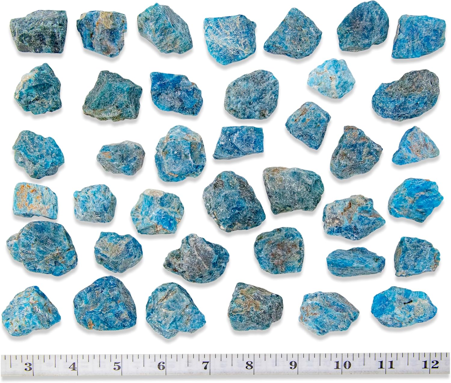 12 lb Blue Apatite Rough Stones for Tumbling Jewelry Making