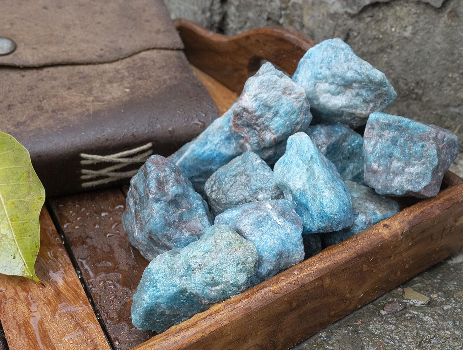 Blue Apatite Rough Gemstones 1 lb for Jewelry and Healing