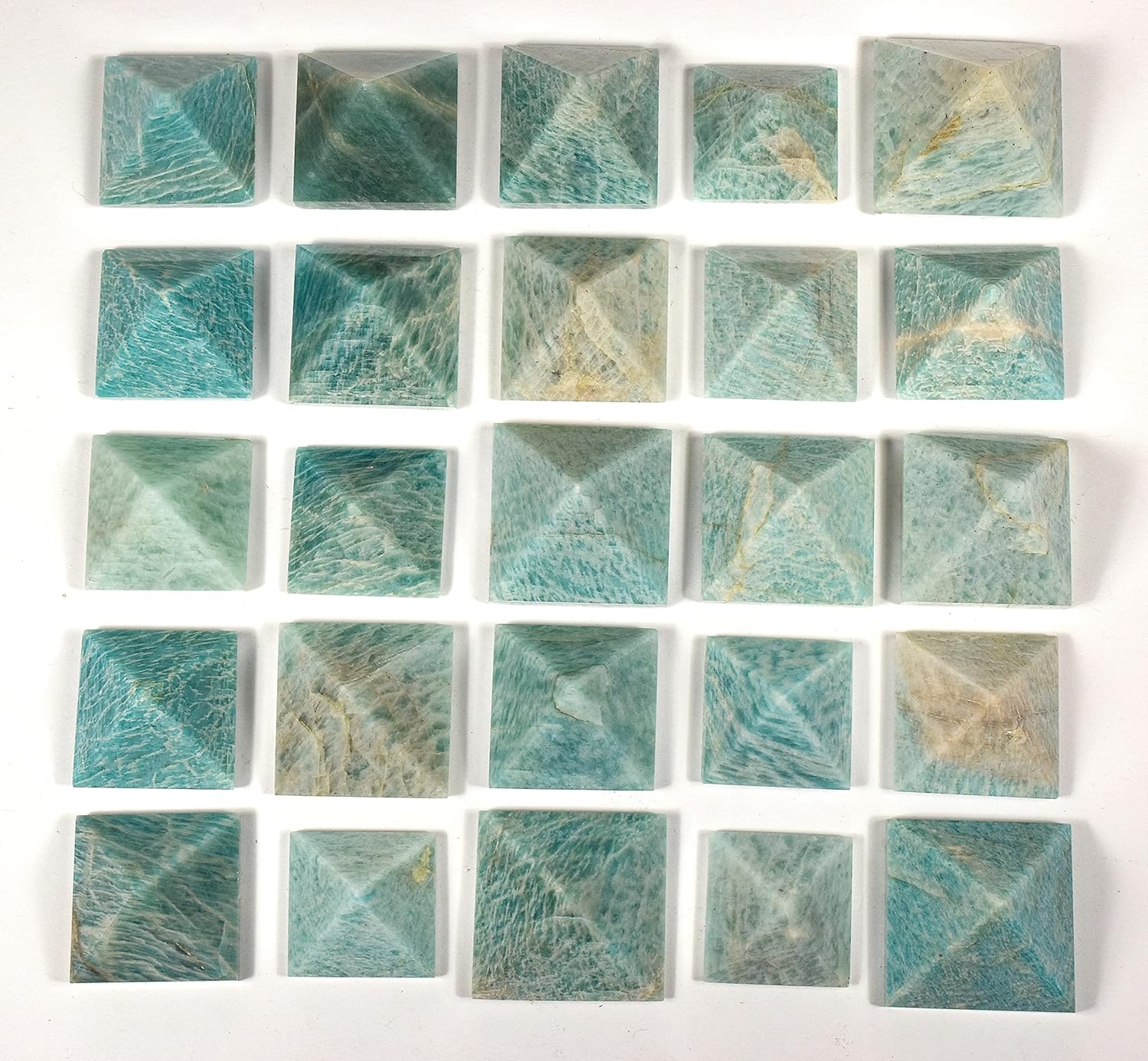 HQRP Blue Green Amazonite Pyramid Gemstone