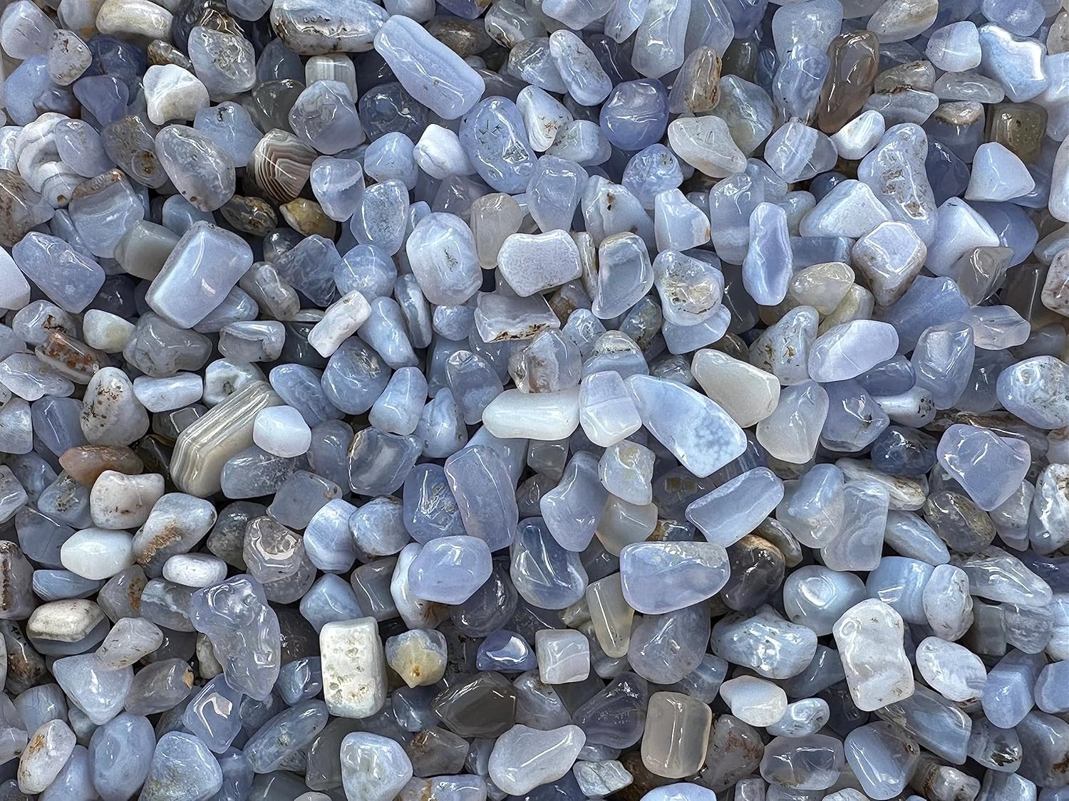 Blue Chalcedony Gemstone Chips for Epoxy and Decor Projects