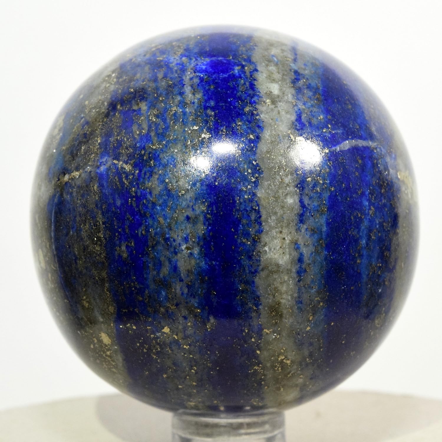 HQRP 21 Inch Lapis Lazuli Sphere with Pyrite Natural Crystal Ball