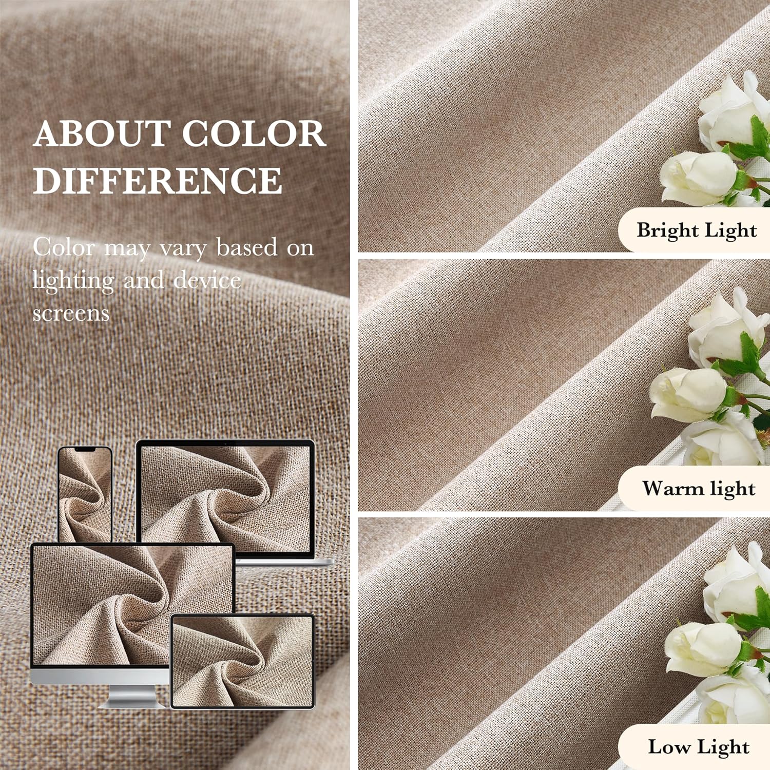 RYB HOME Blackout Sliding Door Curtain 1 Panel Mocha