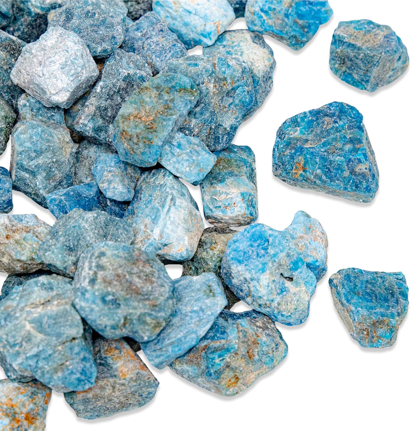 12 lb Blue Apatite Rough Stones for Tumbling Jewelry Making