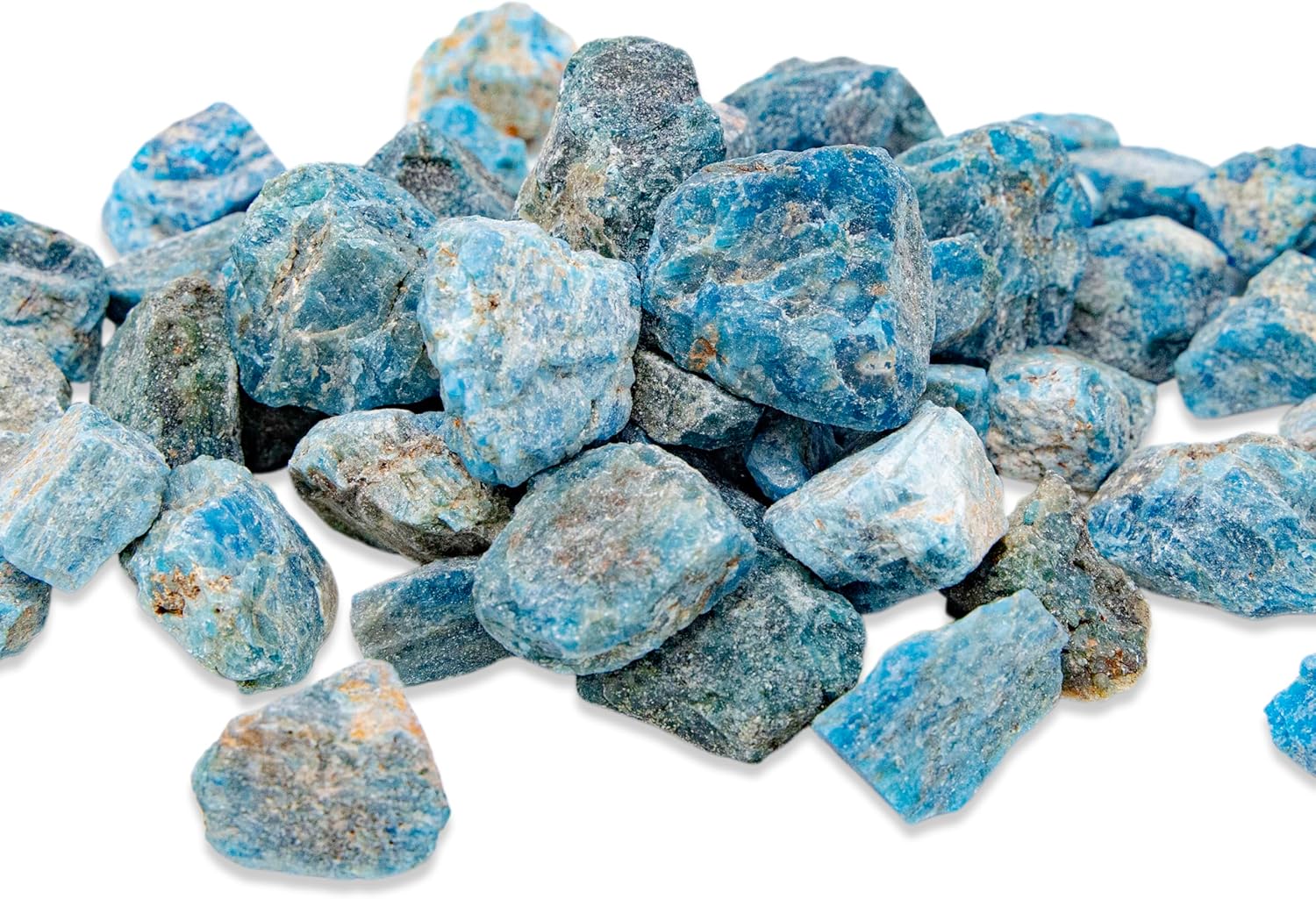 12 lb Blue Apatite Rough Stones for Tumbling Jewelry Making