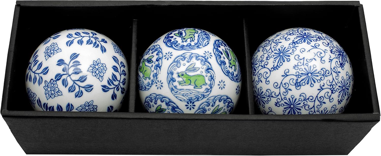 Red Lantern BW-BALL1-BLU Porcelain Sphere Set