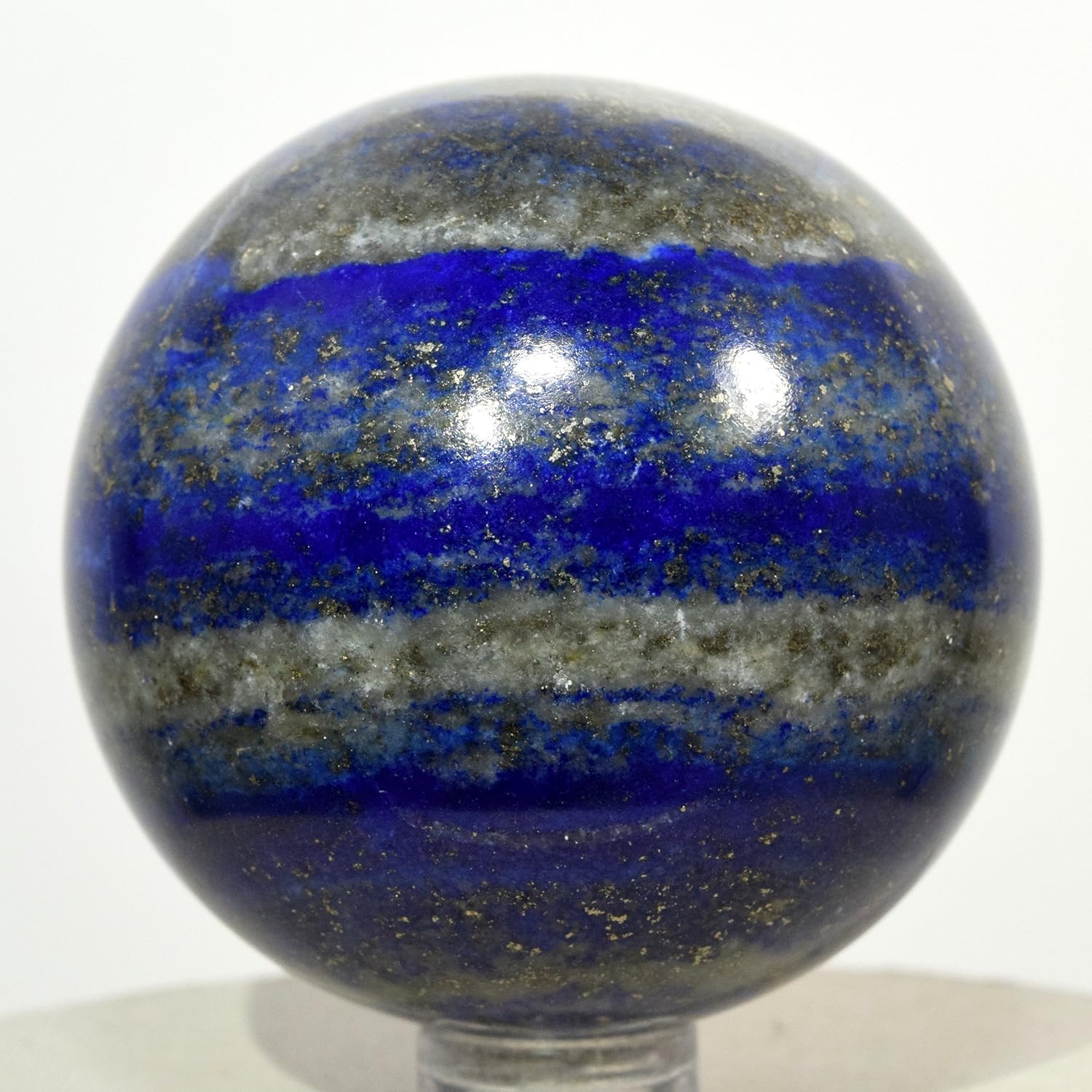 HQRP 21 Inch Lapis Lazuli Sphere with Pyrite Natural Crystal Ball