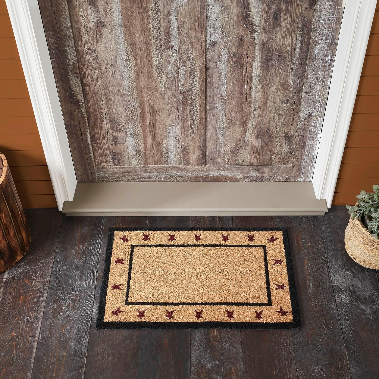 VHC Brands Coir Door Mat with PVC Backing