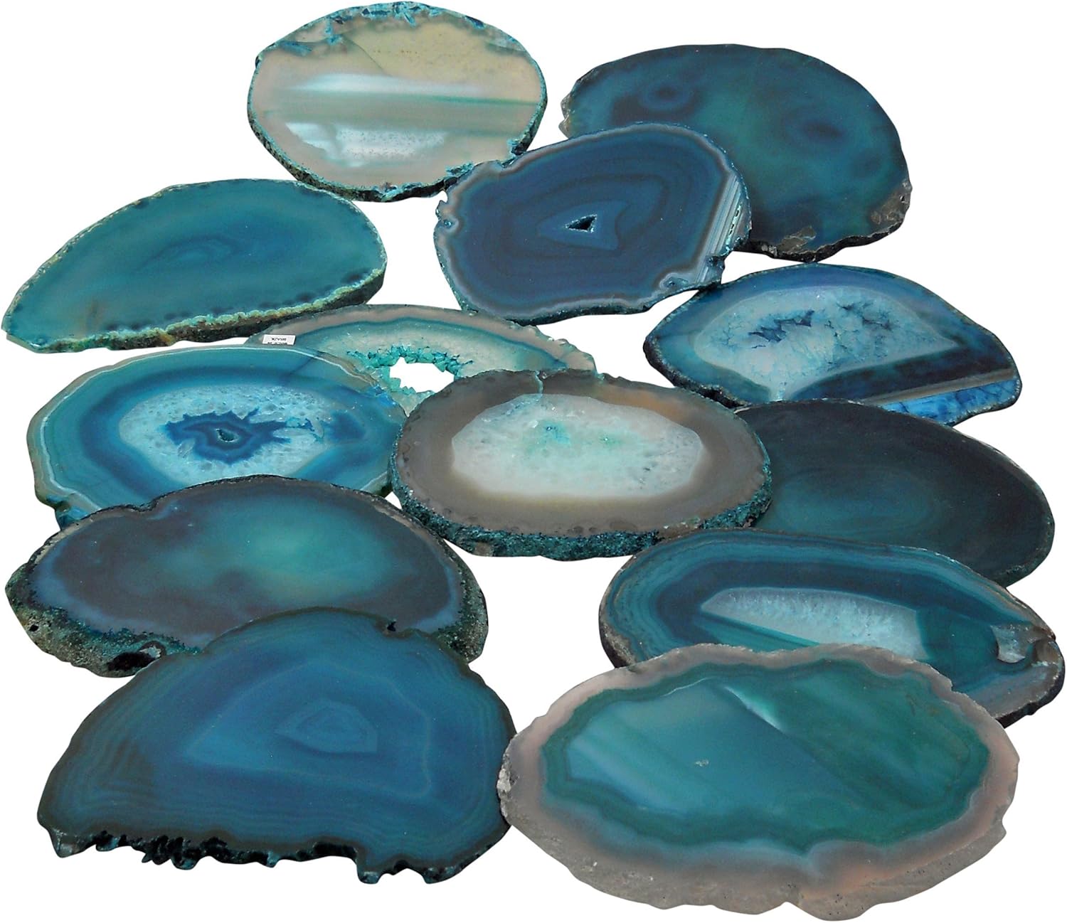 Blue Water Crystals Large Teal Blue Agate Slab With Stand