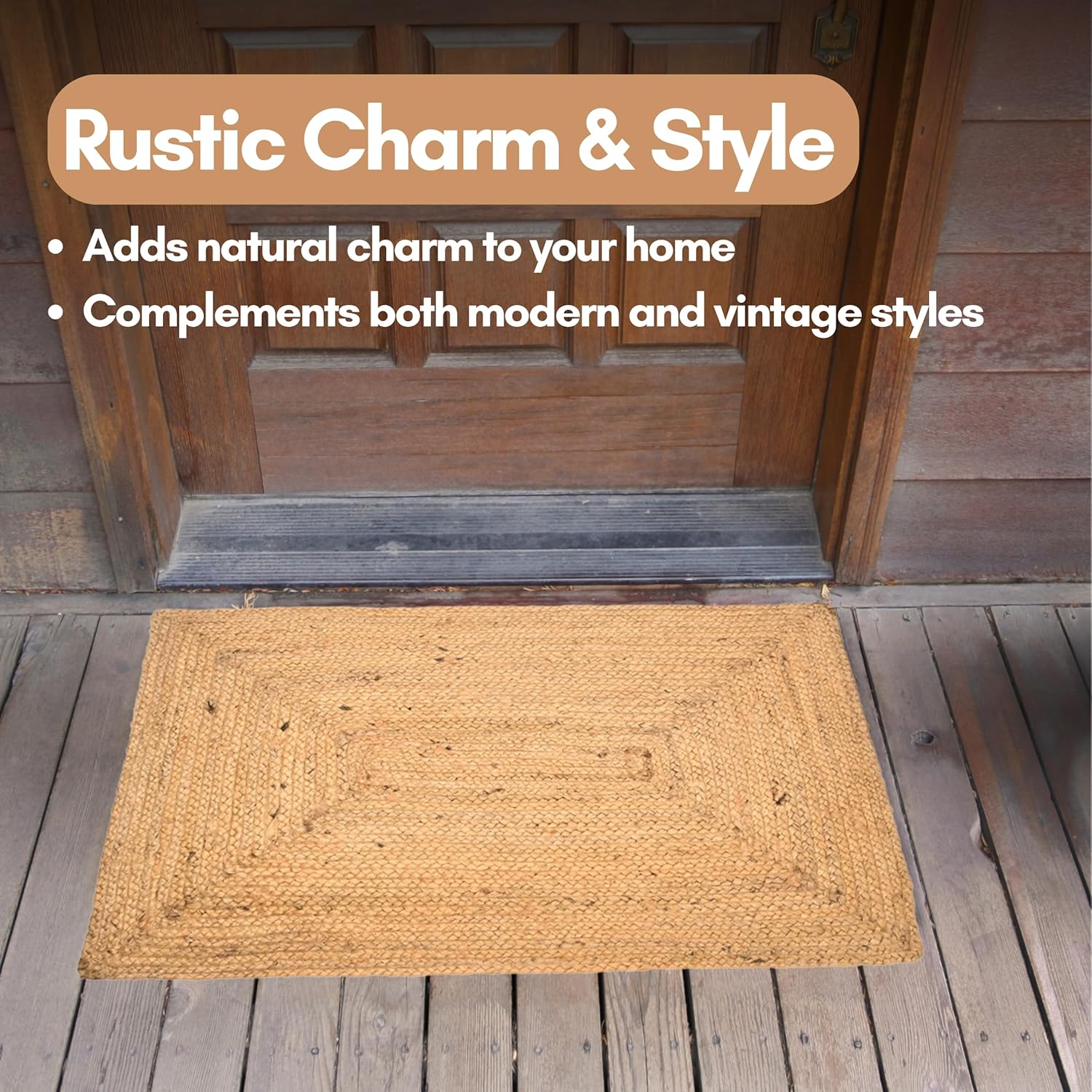 INDIAN ARTISTIC Jute Cotton Rug 2x3 ft Reversible