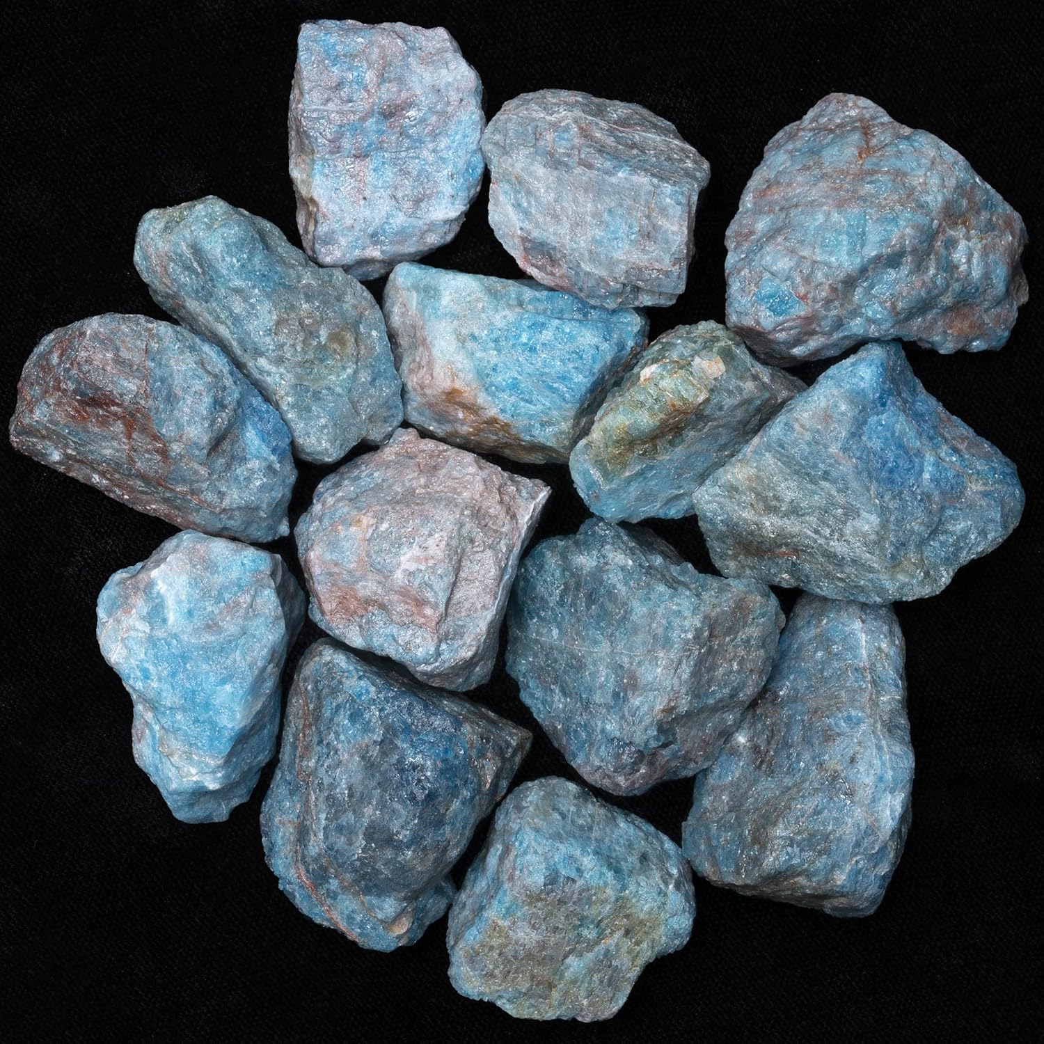Blue Apatite Rough Gemstones 1 lb for Jewelry and Healing