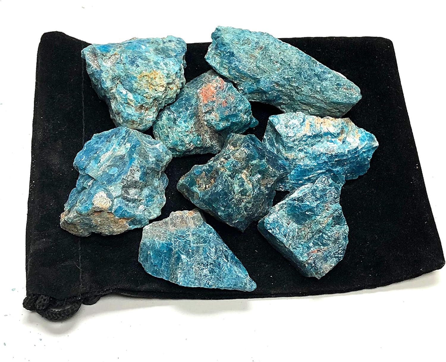 Blue Apatite Large 1 Natural Rough Stones Set